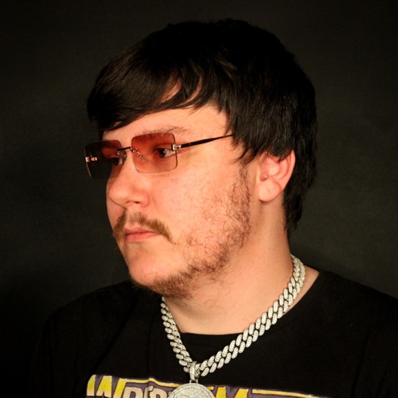 Apricot Pink Gradient Tint Rimless Sunglasses - Picture 3 of 6